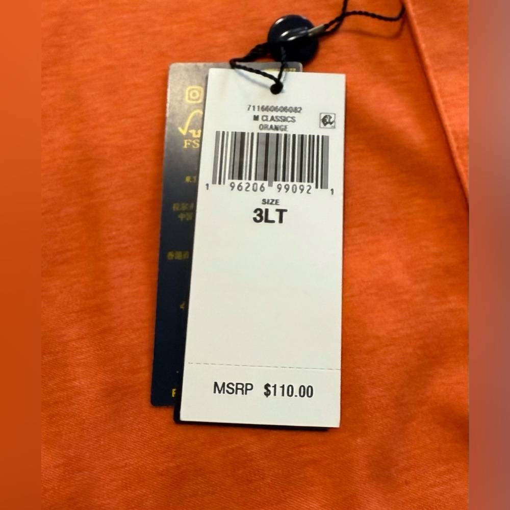 Polo Ralph Lauren Polo Shirt Orange Classic Fit Mens Size 3XL‎ Tall - Picture 5 of 5